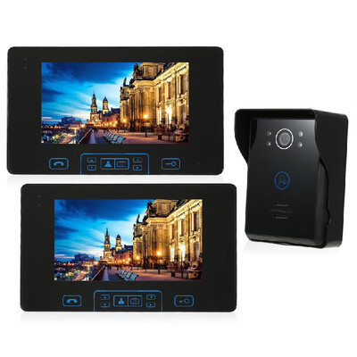 24GHz Wireless Digital Door Phone Doorbell Intercom System 2 Indoor Monitor&1 Outdoor Camera 7 Inch TFT Indoor Monitor HD Digit
24GHz Wireless Digital Door Phone Doorbell Intercom System 2 Indoor Monitor&1 Outdoor Camera 7 Inch TFT Indoor Monitor HD Digit