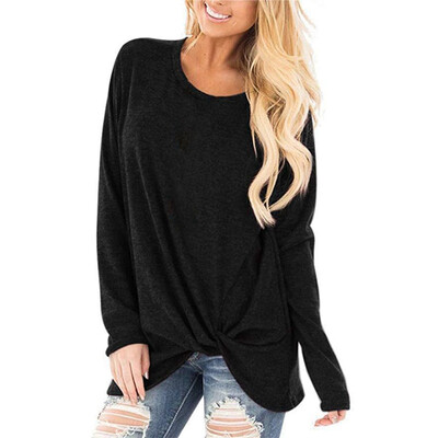 Women Autumn Fashion Concise Personality All-match Solid Color Round Collar Twist T-shirts
Women Autumn Fashion Concise Personality All-match Solid Color Round Collar Twist T-shirts