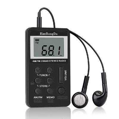 HanRongDa HRD-103 AM FM Digital Radio 2 Band Stereo Receiver Portable Pocket Radio w Headphones LCD Screen Rechargeable Battery
HanRongDa HRD-103 AM FM Digital Radio 2 Band Stereo Receiver Portable Pocket Radio w Headphones LCD Screen Rechargeable Battery