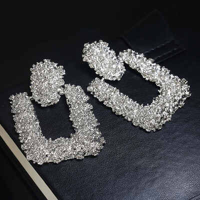 Exaggerated Pund Style Drop Earrings For Women Golden Silver Color Square Geometric Earrings Wholesale
Exaggerated Pund Style Drop Earrings For Women Golden Silver Color Square Geometric Earrings Wholesale