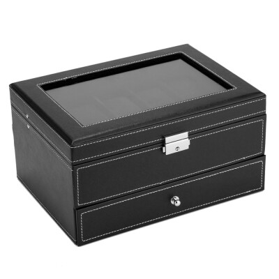 10 Grids 2 Layers Lockable Leather Jewelry Watch Display Case Box Storage Holder
10 Grids 2 Layers Lockable Leather Jewelry Watch Display Case Box Storage Holder