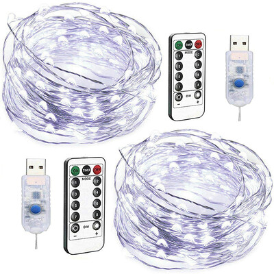 2packs DC5V USB 5M LED Silver Copper Wire String Lights with Remote Controller 
2packs DC5V USB 5M LED Silver Copper Wire String Lights with Remote Controller