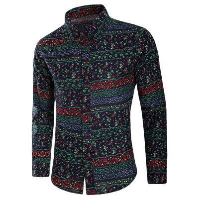 Tiny Flowers Print Long Sleeves Shirt