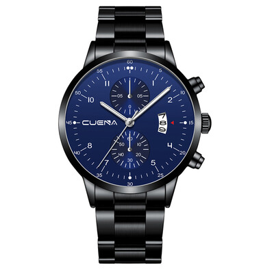 Gobestart CUENA Mens Business Steel Belt Watch Three Eyes Calendar Quartz Watch
Gobestart CUENA Mens Business Steel Belt Watch Three Eyes Calendar Quartz Watch