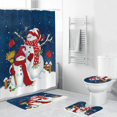 〖Follure〗4Pcs Christmas shower Curtain Bathroom Anti-slip Carpet Rug Toilet Cover Mat Set
〖Follure〗4Pcs Christmas shower Curtain Bathroom Anti-slip Carpet Rug Toilet Cover Mat Set