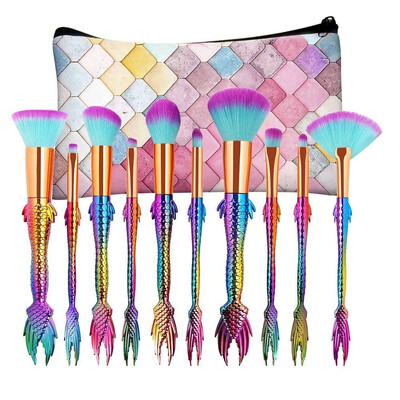 〖Follure〗New Arrival 10Pc Mermaid Foundation Eyeshadow Contour Eye Lip Makeup Brushes Set
〖Follure〗New Arrival 10Pc Mermaid Foundation Eyeshadow Contour Eye Lip Makeup Brushes Set