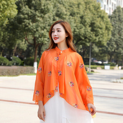 Sun shirt women 2019 summer new beach sun cape Joker cycling printed cape coat wholesale
Sun shirt women 2019 summer new beach sun cape Joker cycling printed cape coat wholesale