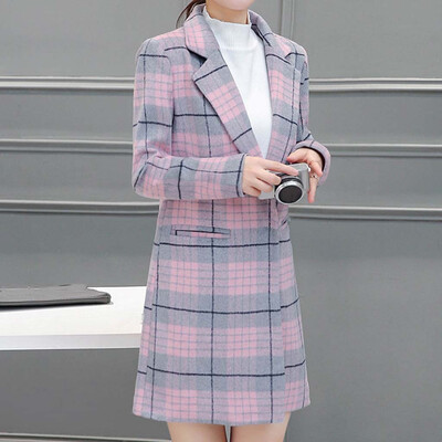 Toponeto Women Work Plaid Vintage Winter Office Long Sleeve Button Woolen Jacket Coat
Toponeto Women Work Plaid Vintage Winter Office Long Sleeve Button Woolen Jacket Coat