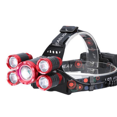 T6 USB Rechargeable LED Headlamps Waterproof Strong Light Sensor 5 Heads Fishing Lamp With ChargerUS Plug
T6 USB Rechargeable LED Headlamps Waterproof Strong Light Sensor 5 Heads Fishing Lamp With ChargerUS Plug