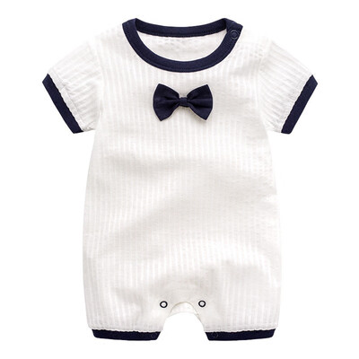Summer short-sleeved romper hundred days baby cotton clothes gentleman newborn romper for 0-18M
Summer short-sleeved romper hundred days baby cotton clothes gentleman newborn romper for 0-18M