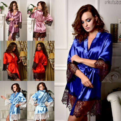 New Ladies Women Bathrobes Robe Nightgown Sleepwear Pajamas Lingerie Night Dress