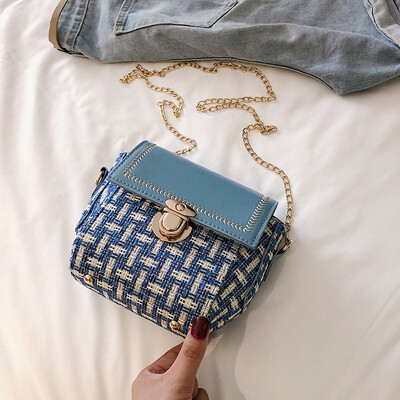 2019 new simple contrast color woven bag fashion casual wild shoulder bag female Sen temperament chain Messenger bag
2019 new simple contrast color woven bag fashion casual wild shoulder bag female Sen temperament chain Messenger bag