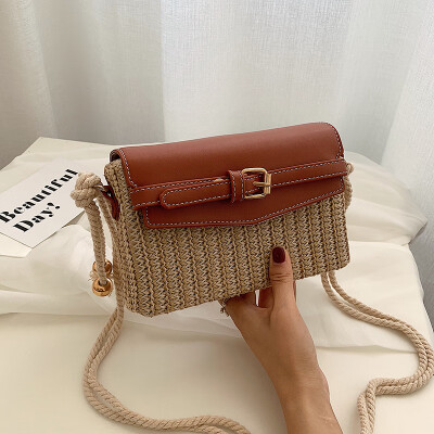 Net red contrast bag summer personality woven bag womens new 2019 simple fashion box slung small square bag
Net red contrast bag summer personality woven bag womens new 2019 simple fashion box slung small square bag