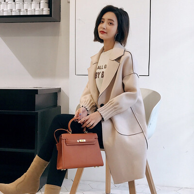 Woollen outerwear womens long - cut 2018 new autumn winter chic cocoon - shaped woolen overcoat
Woollen outerwear womens long - cut 2018 new autumn winter chic cocoon - shaped woolen overcoat