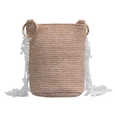 Women Straw Crossbody Bags Fashion Casual Lace Shoulder Strap Beach Bags
