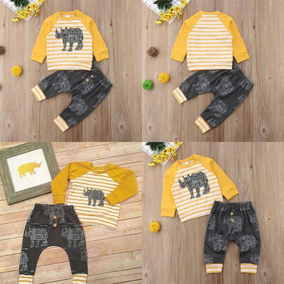 Toddler Boy Girl Clothes Rhinoceros Printed Outfits Yellow Tops T-shirt Long Pant 2Pcs Set 0-24M
Toddler Boy Girl Clothes Rhinoceros Printed Outfits Yellow Tops T-shirt Long Pant 2Pcs Set 0-24M