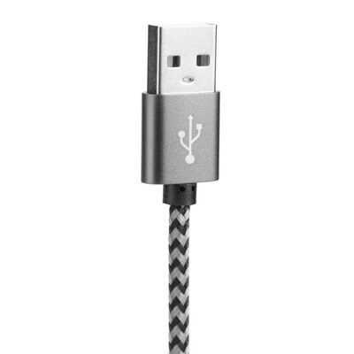 3pcs Micro20 USB Nylon Braided Data Cable Fast Charger Cord