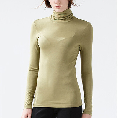 CANVAUS Autumn Women Modal Slim Turtleneck Long Sleeve T-Shirt Simple Large Size Undershirt Tops F325A
CANVAUS Autumn Women Modal Slim Turtleneck Long Sleeve T-Shirt Simple Large Size Undershirt Tops F325A