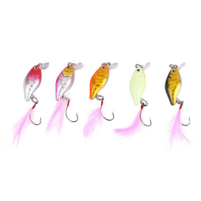 Greensen 5PCS Mini Lure Artificial Fake Feather Bait Set Fishing Gear Tackle with Single Hook
Greensen 5PCS Mini Lure Artificial Fake Feather Bait Set Fishing Gear Tackle with Single Hook