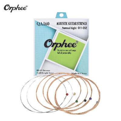 Orphee QA180 Acoustic Folk Guitar String 6pcsSet013-054 Hexagonal Steel Core 85 15 Bronze Wire Wound Medium Tension
Orphee QA180 Acoustic Folk Guitar String 6pcsSet013-054 Hexagonal Steel Core 85 15 Bronze Wire Wound Medium Tension