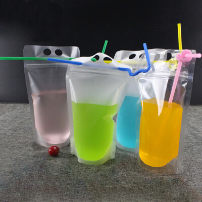100pcs Clear Drink Pouches Bags Smoothie Bags Reclosable Zipper Heavy Duty Hand-held Translucent Stand-u
100pcs Clear Drink Pouches Bags Smoothie Bags Reclosable Zipper Heavy Duty Hand-held Translucent Stand-u