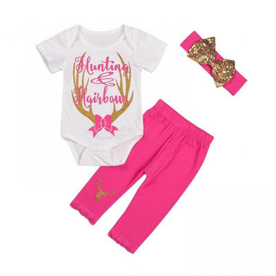 Newborn Baby Girls Deer RomperPink Lace PantHeadband 3Pcs Outfits Set Clothes
Newborn Baby Girls Deer RomperPink Lace PantHeadband 3Pcs Outfits Set Clothes