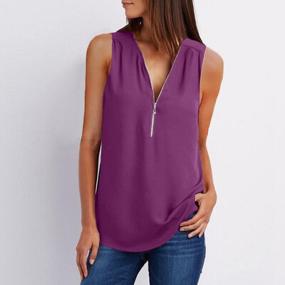 New Women Loose Vest Tank Top V-Neck Sleeveless Zipper Casual Chiffon Shirt Top Pullover
New Women Loose Vest Tank Top V-Neck Sleeveless Zipper Casual Chiffon Shirt Top Pullover