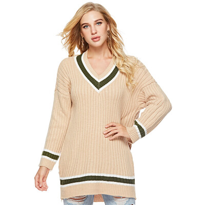 Tailored Womens Long Sleeve V Neck Pullover Sweater Ladies Loose Blouse Knitting Top
Tailored Womens Long Sleeve V Neck Pullover Sweater Ladies Loose Blouse Knitting Top