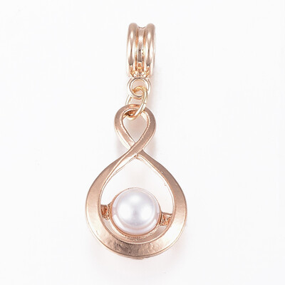 Alloy European Dangle Beads Large Hole Pendants with Acrylic Cadmium Free & Nickel Free & Lead Free Infinity Rose Gold 38mm
Alloy European Dangle Beads Large Hole Pendants with Acrylic Cadmium Free & Nickel Free & Lead Free Infinity Rose Gold 38mm