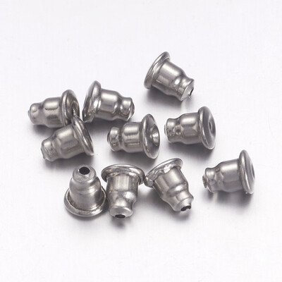 Earrings Findings Original Color 304 Stainless Steel Ear Nuts 65x5mm Hole 081mm 
Earrings Findings Original Color 304 Stainless Steel Ear Nuts 65x5mm Hole 081mm