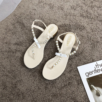 Sandals Fairy Wind Summer High-heeled Womens Shoes Pearl Water Drill Heavy-heeled Herringbone Pinch
Sandals Fairy Wind Summer High-heeled Womens Shoes Pearl Water Drill Heavy-heeled Herringbone Pinch