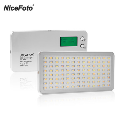 NiceFoto SL-80A Portable 3200K-6500K Pocket LED Video Light Dimmable Photographic Fill Light with Built-in 2500mAh Lithium Battery
NiceFoto SL-80A Portable 3200K-6500K Pocket LED Video Light Dimmable Photographic Fill Light with Built-in 2500mAh Lithium Battery