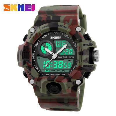 SKMEI Mens Waterproof Sport Army Alarm Date Analog Digital Black Wrist Watches
SKMEI Mens Waterproof Sport Army Alarm Date Analog Digital Black Wrist Watches