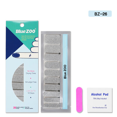 Blue ZOO 20PcsSheet Nail Polish Stickers with 1Pcs Nail File Solid Color Shine Full Wraps Nail Art Adhesive Decals
Blue ZOO 20PcsSheet Nail Polish Stickers with 1Pcs Nail File Solid Color Shine Full Wraps Nail Art Adhesive Decals