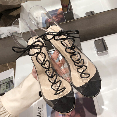 Fine heels high heels Xia Han version transparent tie sexy fish mouth sandals Roman shoes
Fine heels high heels Xia Han version transparent tie sexy fish mouth sandals Roman shoes