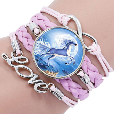 Cute Unicorn Bracelet Handmade Rainbow Unicorn Sparkly Charm Bracelet Infinity Love Charm Bangles Best Gift for Girls&Womens
Cute Unicorn Bracelet Handmade Rainbow Unicorn Sparkly Charm Bracelet Infinity Love Charm Bangles Best Gift for Girls&Womens