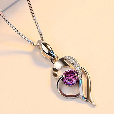 Stylish Women Fashion 925 Sterling Silver Amethyst Diamond Heart Crystal Necklace Pendant Gift
Stylish Women Fashion 925 Sterling Silver Amethyst Diamond Heart Crystal Necklace Pendant Gift