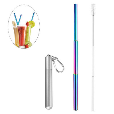 Portable Collapsible Straw Reusable 304 Stainless Steel Metal Drinking 230MM Straws with Cleaning Brush & Climbing Hook
Portable Collapsible Straw Reusable 304 Stainless Steel Metal Drinking 230MM Straws with Cleaning Brush & Climbing Hook
