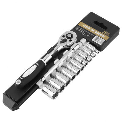 Greensen 12pcs 14" Ratchet Wrench Socket Set 24 Teeth Quick Release CR-V Hand Repair Tool Kit
Greensen 12pcs 14" Ratchet Wrench Socket Set 24 Teeth Quick Release CR-V Hand Repair Tool Kit