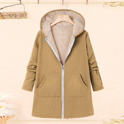 Toponeto Plus Size Women Winter Warm Solid Pockets Thicker Zipper Hooded Coat Outwear
Toponeto Plus Size Women Winter Warm Solid Pockets Thicker Zipper Hooded Coat Outwear