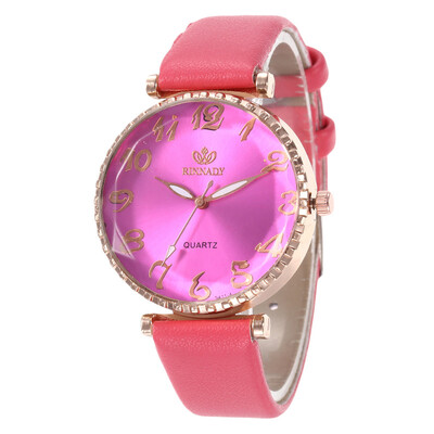 Womens fashion digital leather watch student simple personality watch