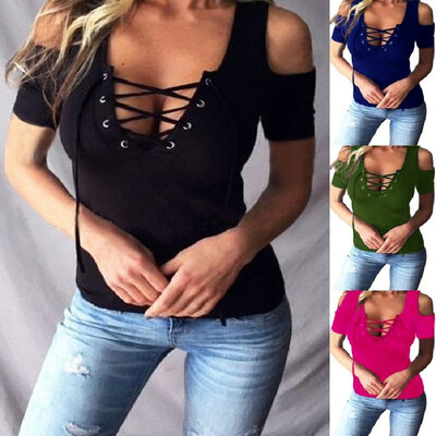 AliExpress Ebay hot sale explosions Europe&the United States sexy strapless corns wear rope short-sleeved shirt T-shirt five-c
AliExpress Ebay hot sale explosions Europe&the United States sexy strapless corns wear rope short-sleeved shirt T-shirt five-c