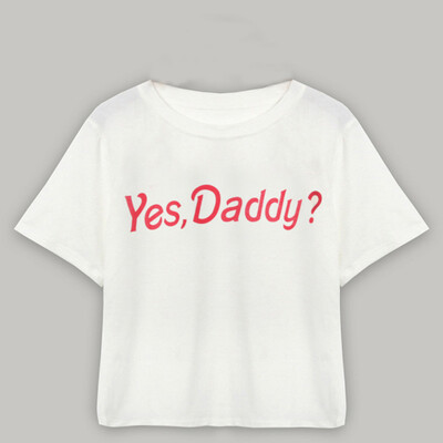Letter Yes Daddy Stitch Casual T Shirt Summer YellowWhiteBlackPink Sexy Women Tops Tees Girl T-Shirt Ladies Female
Letter Yes Daddy Stitch Casual T Shirt Summer YellowWhiteBlackPink Sexy Women Tops Tees Girl T-Shirt Ladies Female