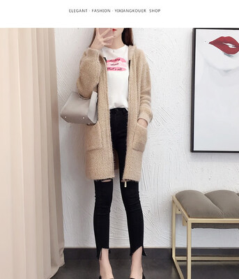 Japanese quality version of the Korean version of loose sweater outerwear womens long 2018 autumn&winter knitted sweater
Japanese quality version of the Korean version of loose sweater outerwear womens long 2018 autumn&winter knitted sweater