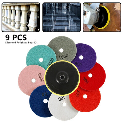 9PcsSet 4" Marble Water Mill Diamond Polishing Pads Granite Marble Concrete Stone Grinding Discs Hand Tools
9PcsSet 4" Marble Water Mill Diamond Polishing Pads Granite Marble Concrete Stone Grinding Discs Hand Tools
