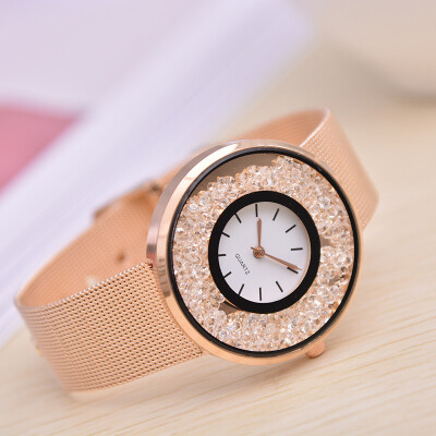 Simple fashion trend alloy mesh with quicksand ball watch original price direct sales
Simple fashion trend alloy mesh with quicksand ball watch original price direct sales