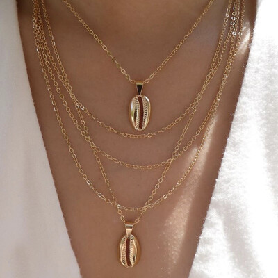 Bohemian Women Necklace Shell Pendant Multilayer Gold Necklace Set Charm Female Beach Party Jewelry Accessories
Bohemian Women Necklace Shell Pendant Multilayer Gold Necklace Set Charm Female Beach Party Jewelry Accessories
