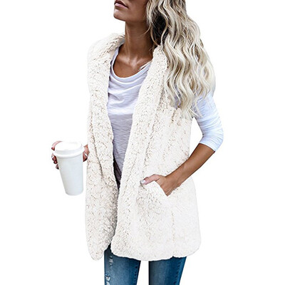Toponeto Womens Vest Winter Warm Hoodie Outwear Casual Coat Faux Fur Zip Up Sherpa Jacket
Toponeto Womens Vest Winter Warm Hoodie Outwear Casual Coat Faux Fur Zip Up Sherpa Jacket