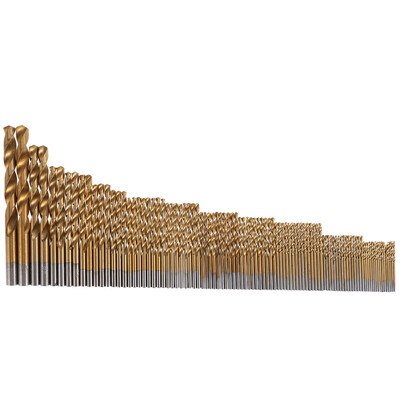High Speed Steel Titanium Coated Twist Drill Bits 99pcs