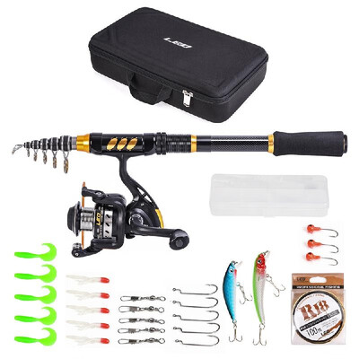 Fishing Rod&Reel Combo Carbon Fiber Telescopic Fishing Rod with Spinning Reel Fishing Line Lures Hooks Swivels Saltwater Fresh
Fishing Rod&Reel Combo Carbon Fiber Telescopic Fishing Rod with Spinning Reel Fishing Line Lures Hooks Swivels Saltwater Fresh